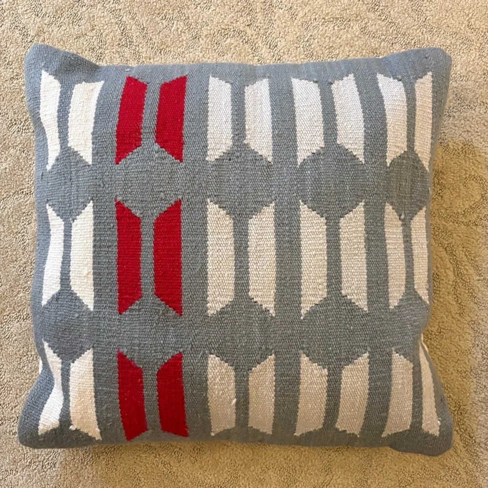 West Elm Modern Origin Handcrafted Cushion Cover Rare Contemporary BTS logo